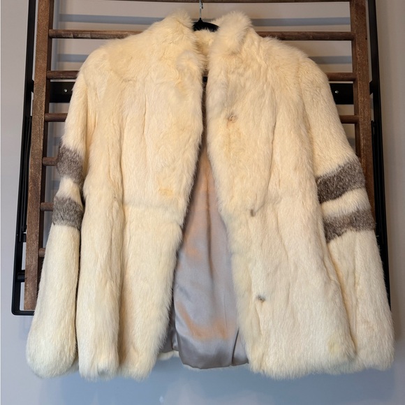 Vintage 80’s Rabbit Fur Jacket - Picture 1 of 5